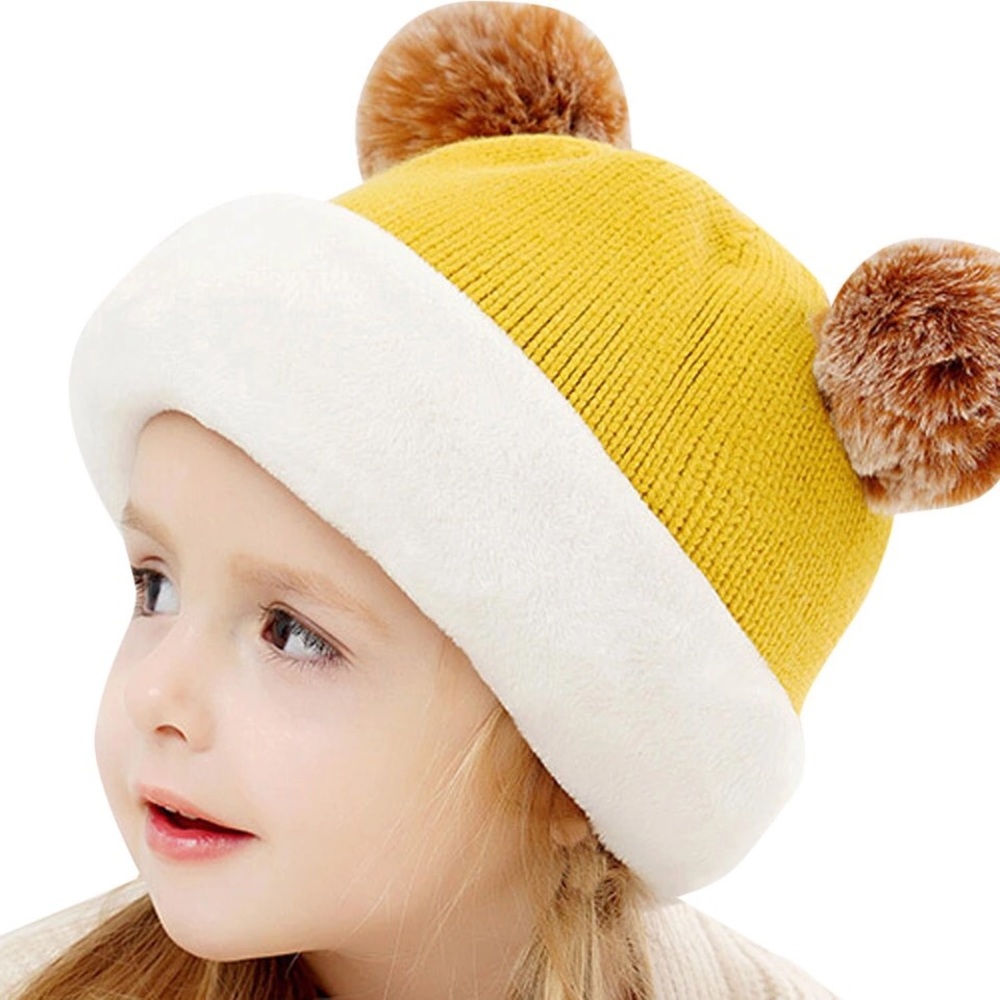 Kids Winter Hats Children Warm Caps Scarft - Picture 2 of 4